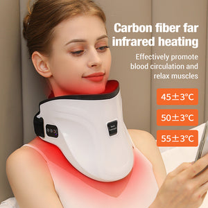 Heated Neck Massager | Electric | Carbon Fiber Infrared Therapy | Adjustable Temperature | Pain Relief