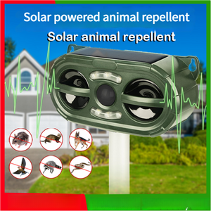 Solar-Powered Ultrasonic Animal Repeller | Outdoor Waterproof Pest Deterrent | Rodents, Birds & More