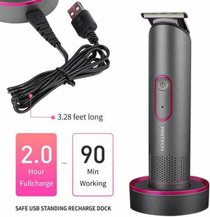 PRITECH PR-2888 Professional Hair Clipper Kit | USB Rechargeable | 600mAh Battery | IPX6 Waterproof | Grooming Set