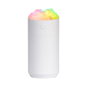 2 Pack | White Portable 350ML LED Desk Humidifier | Non-Wet Design | Silent Cool Mist for Home, Office & Car