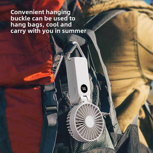 White Portable Handheld Fan | 2000mAh Battery | 3-in-1 Desk, Handheld & Hanging Fan | Model Q3