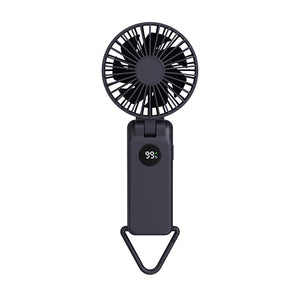 Navy Blue Portable Handheld Fan | 2000mAh Battery | 3-in-1 Desk, Handheld & Hanging Fan (Q3 Model)