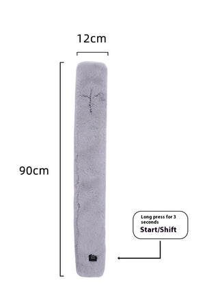 Red Adjustable Electric Heated Scarf with Plush Fabric | 3 Heat Settings