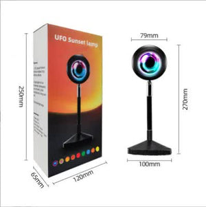 UFO RGB Sunset Projection Lamp with 16 Colors and Remote Control | Black