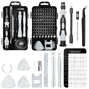 Gray 122-in-1 Precision Screwdriver Tool Kit | For Electronics & DIY Repair