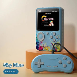 G5 Retro Handheld Game Console | 500 Classic Games | Sky Blue | Gamepad Included