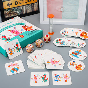 Dinosaur Circus Matching Game for Kids | Wooden Dice | Timer | Educational Toy