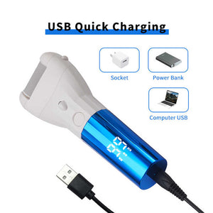 Rechargeable Electric Callus Remover | Adjustable Speeds | LED Display | Dark Blue