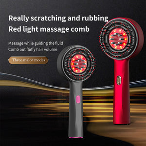 Red Light Massage Comb | Gray | WN-02 | Multi-Function | 3 Modes | Rechargeable