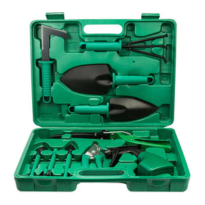Floral Gardening Tool Set | YL/L10 Green | 10pc with Carry Case | Durable & Stylish