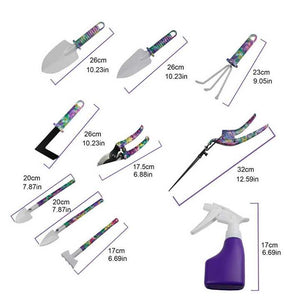 Gardening Tool Set | YL/L05 Green | 5pc Compact Set with Case | Home Garden Essentials