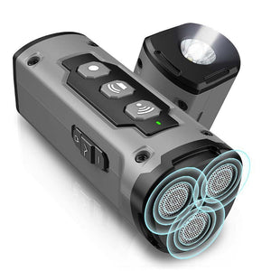 Ultrasonic Dog Repeller & Flashlight | Multifunctional | Long-Range SOS Emergency Light | Grey