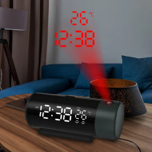 Projection Alarm Clock | LED Display | Dual Alarms | USB Charging