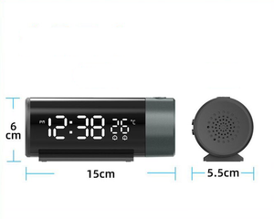 Projection Alarm Clock | LED Display | Dual Alarms | USB Charging