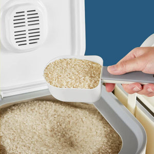 Large Capacity Rice Storage Container with Handle | Airtight, Press-to-Open Design for Convenient Rice Storage, 262924cm
