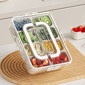 Fresh-Keeping Storage Box | Transparent Food Container with Secure Lid | Kitchen Salad Crisper