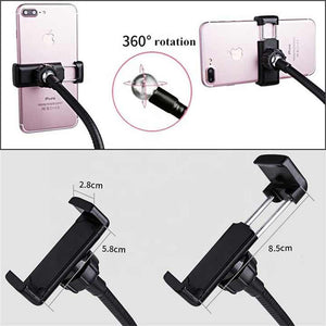 Flexible LED Ring Light with Phone Holder | Adjustable Brightness & Clip Base for Streaming or Photography