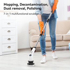 Electric Spin Scrubber with 7 Brush Heads | Cordless & Detachable Cleaning Tool