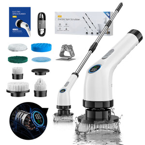 Electric Spin Scrubber with 7 Brush Heads | Cordless & Detachable Cleaning Tool