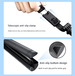 Bluetooth Selfie Stick | Double Light 3-in-1 | Tripod & Remote Control | Adjustable for Smartphones