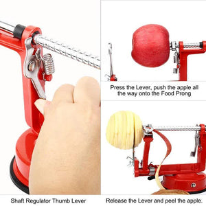 3-in-1 Apple Peeler, Corer & Slicer | With Suction Base | Effortless Fruit Prep