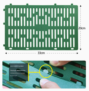 Tree Guard Protector Roll Set 6PC | Durable Plastic Garden Barrier | Black