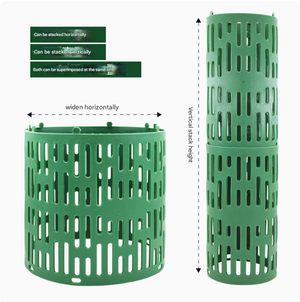Tree Guard Protector Roll Set 6PC | Durable Plastic Garden Barrier | Green