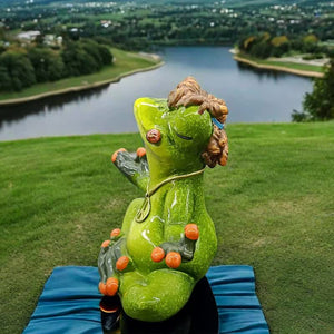 Zen Frog Meditation Figurine | Peaceful Yoga Frog Statue | Decorative & Calming
