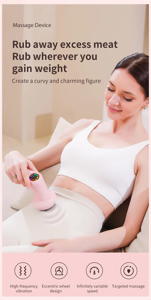 White Portable Electric Body Sculpting Massager | Slimming & Relaxation Tool | USB Rechargeable