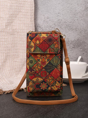 F Elegance Vintage Bohemian Style Wallet with Multi-Compartment Design | Large Capacity Zipper Clutch for Women