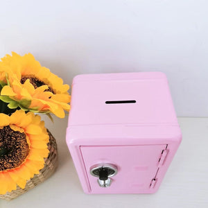Mini Metal Safe Box | Pink | Compact Security Storage with Combination Lock & Key