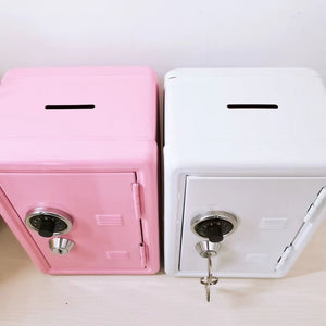 Mini Metal Safe Box | Pink | Compact Security Storage with Combination Lock & Key