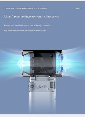 Black Portable 2-in-1 Mini Handheld Fan and Hair Dryer | Compact & Versatile