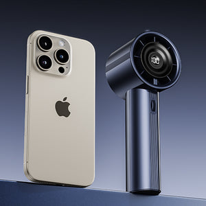 Green High-Power Portable Handheld Fan | Digital Display