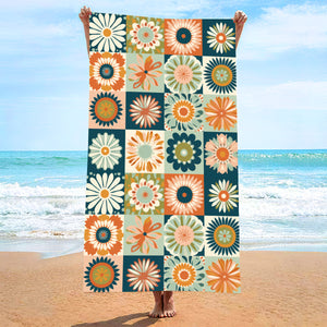 2 PCS | Bohemian Style Extra Large Microfiber Double-Sided Beach Towel | Quick-Drying & Portable