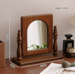 Wooden Tabletop Vanity Mirror | Square Design | Elegant & Stylish