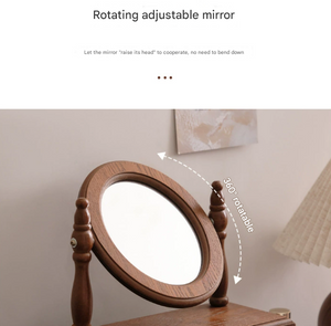 Wooden Tabletop Vanity Mirror | Square Design | Elegant & Stylish
