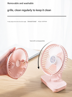 Black Portable Mini Fan | Compact | Quiet | Rechargeable Personal Cooling