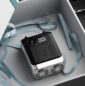 Black Electric Shaver | Compact & Portable | USB Rechargeable with Digital Display | Ergonomic Design