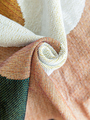 Boho Abstract Woven Blanket | 180x130cm | Decorative Throw with Tassel Edges