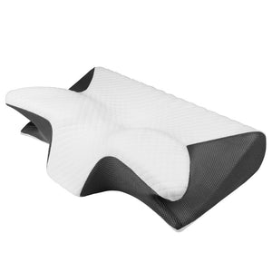 Ergonomic Memory Foam Pillow | Height-Enhancing | Orthopedic Contour | Neck & Shoulder Support | 61x43x16cm