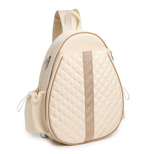 Off White Tennis Racket Backpack | Lightweight & Waterproof | Multifunctional Sling Bag | Unisex