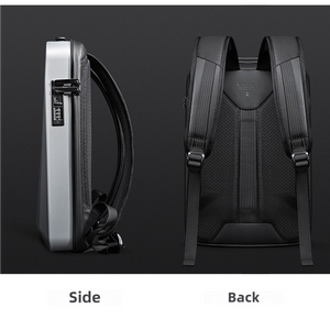 Silver Premium Hard Shell Business Backpack | TSA Lock & USB Charging Port | Waterproof Laptop Bag for Men