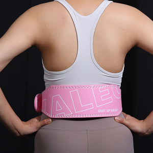Pink Weightlifting Belt | Size M | Professional Design | Sponge Padding for Squats & Deadlifts | Unisex Fitness Gear