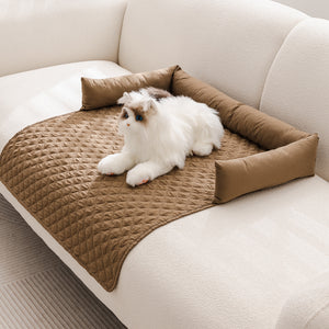 Brown Pet Sofa Protector Mat | Waterproof & Scratch-Resistant | 90x120cm | Washable Dog & Cat Bed
