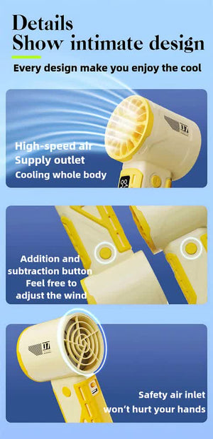 Pink 100-Speed Mecha Handheld Fan | USB Rechargeable High-Speed | Mini Fan | Powerful & Silent | Lightweight 150g | 6-8 Hour Battery Life