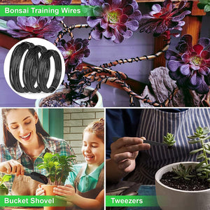 24-Piece Bonsai Tree Tool Kit | Gardening Starter Set | Complete Bonsai Care with Organizer Bag
