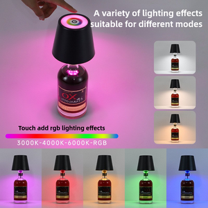 Gold RGB Color-Changing LED Bottle Lamp | Adjustable Smart Lighting for Home Decor