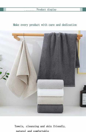 Cotton Towel Set | 6-Piece | Soft & Absorbent | Bath Towels for Adults | Light Grey