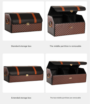 Medium Sporty & Stylish Foldable Car Trunk Storage Box | Large Capacity | Insertable Rear Organizer